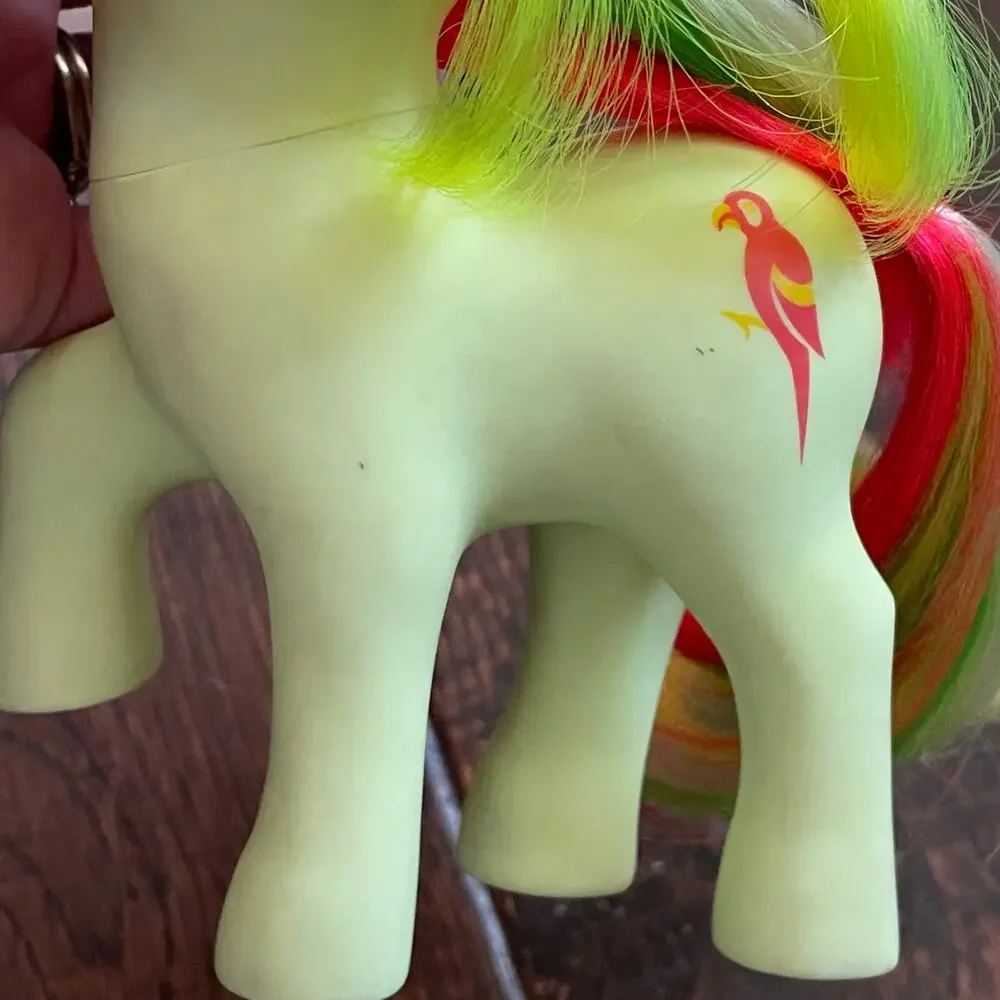 My Little Pony G1 Mimic w/ Star Brush Twinkle Eye Unicorn Parrot VTG 1987 READ